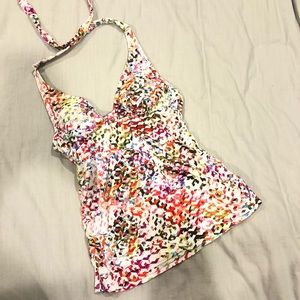 Athleta Geometric Tankini Top